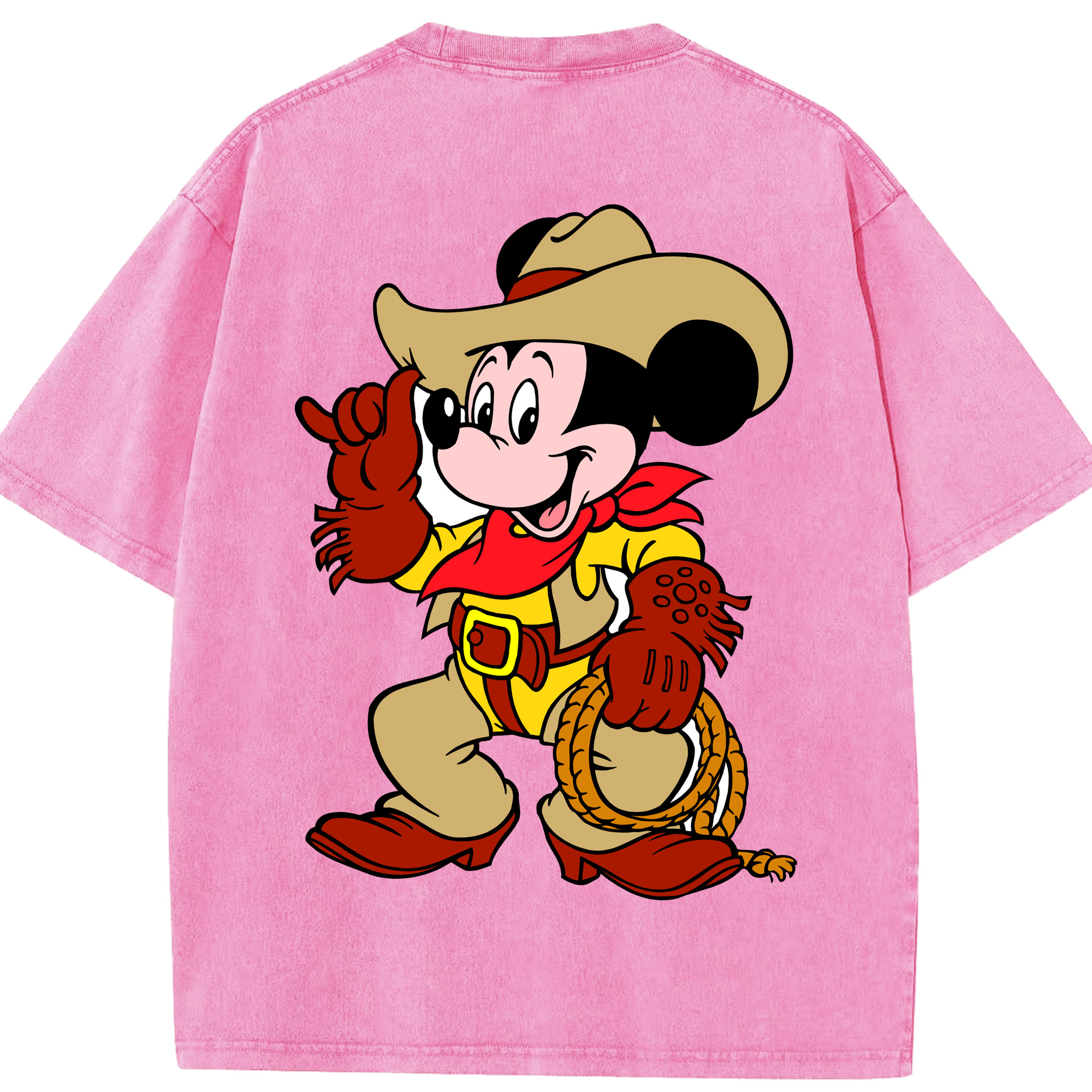 （画像用） ミッキーマウス Mickey Mouse 綿100% ヴィンテージ風 半袖Tシャツ（背面プリント）
